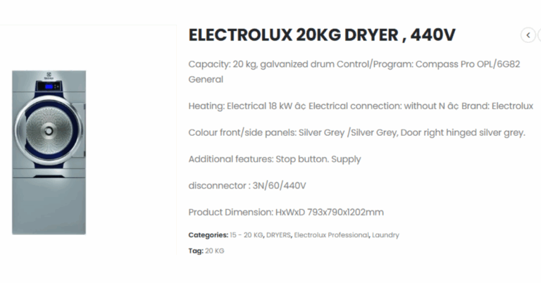 Electrolux 20Kg Washing Machine: The Ultimate Commercial Laundry Solution